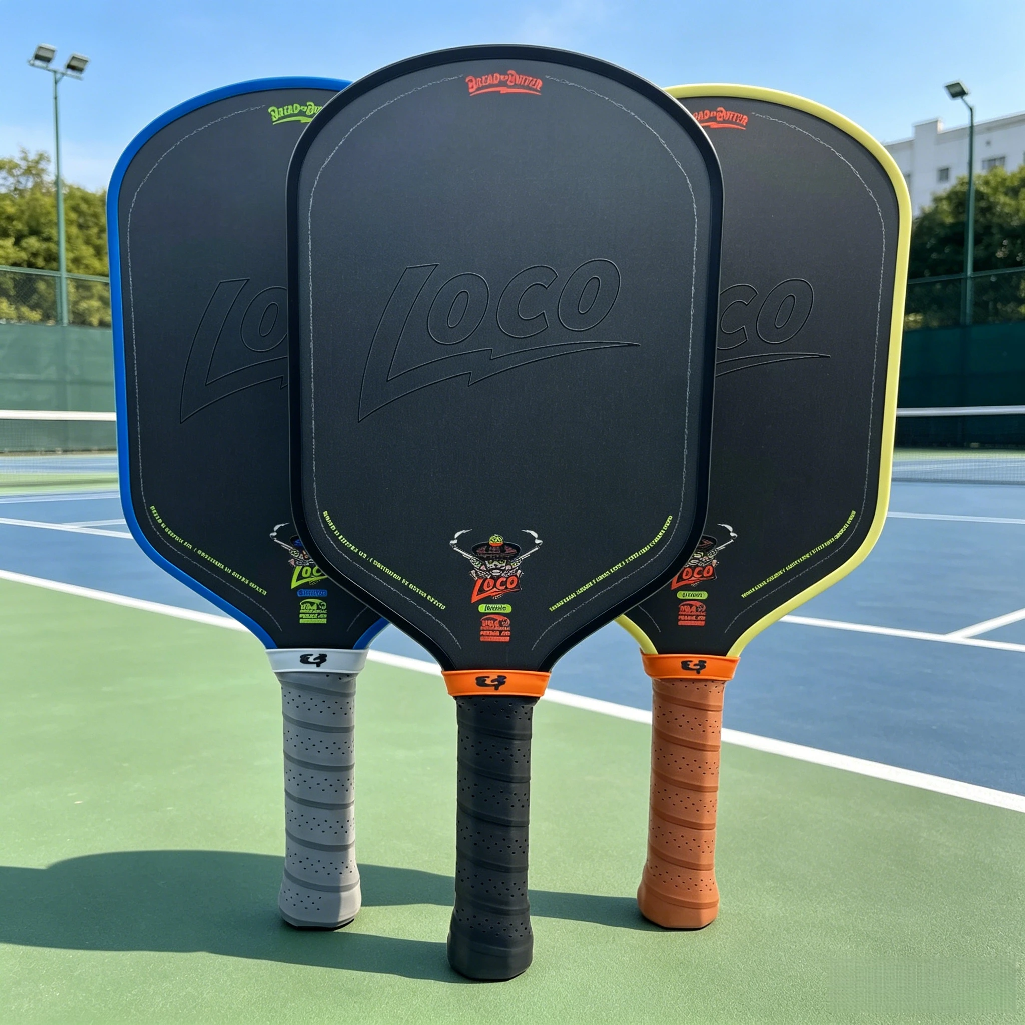 Bread and Butter Loco Pickleball Paddle 16mm Dual-Density Foam Core Hybrid Elongated CFC T700 Carbon Fiber Pickleball Paddles
