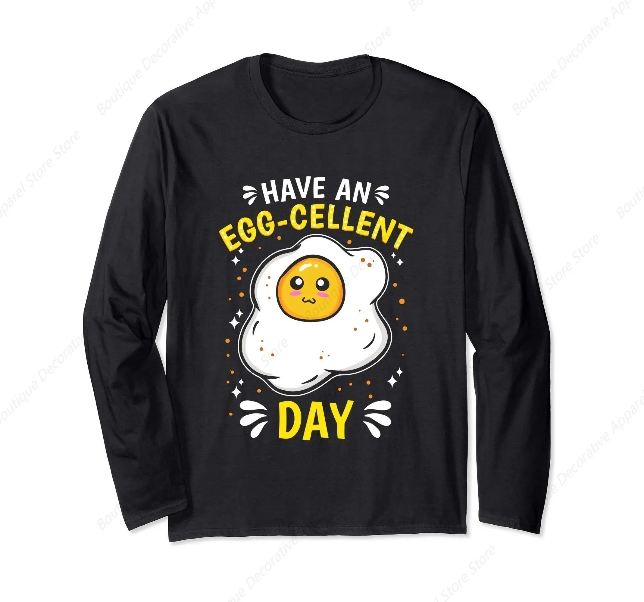 

Have An Egg-cellent Day Sun Fried Egg Hunt Eggcellent Hunter Long Sleeve T-Shirt