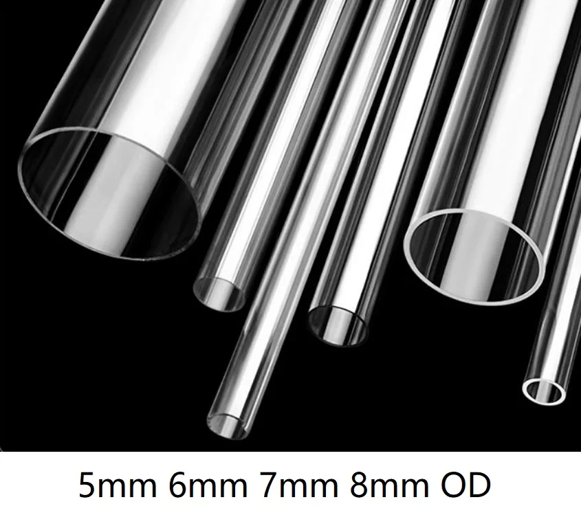 5mm 6mm 7mm 8mm OD transparent acrylic tube clear organic glass Pipe plexiglass duct perspex Tubing lucite tube hollow pipe