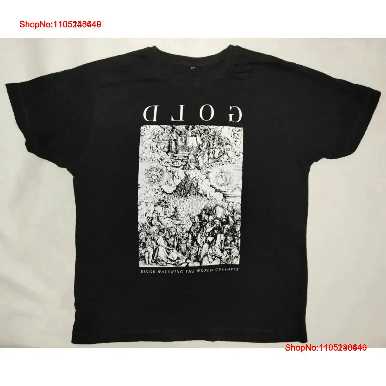 GOLD GGGOLDDD BINGE WATCHING THE WORLD COLLAPSE 2017 TOUR OFFICIAL SHIRT XXL 2XL vintage Washed Stretched Breathable vintage
