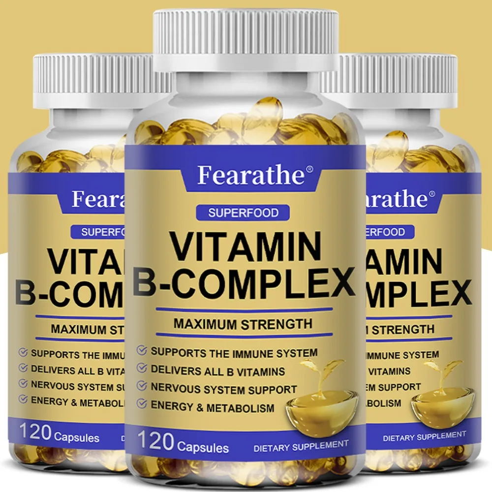 Vitamin B Complex Supplement for Men & Women-Super Complex,  Nervous System, Metabolism, Immune and Energy Support