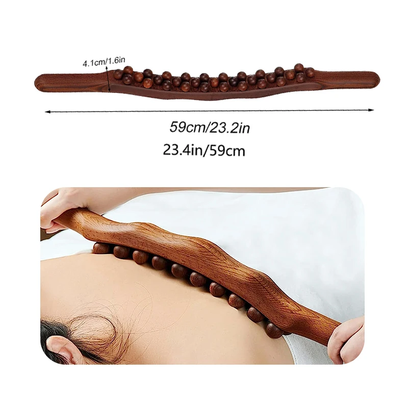 

1Pcs Wood Therapy Massage Tools,Handheld Massage Stick & Wood Therapy Tools for Neck and Back Pain Stomach Body Shaping Leg