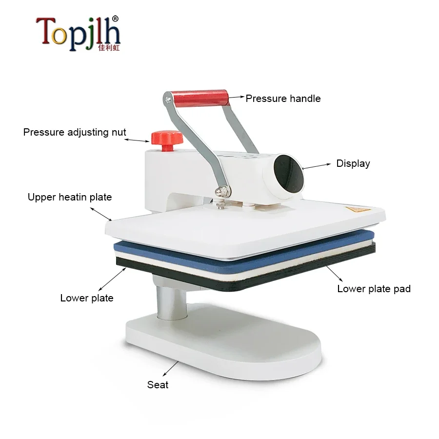 Topjlh 5 In1 Combo Heat Press Machines Tshirt Heat Press Sublimation Machines For T-shirt Hat Cap Mugs