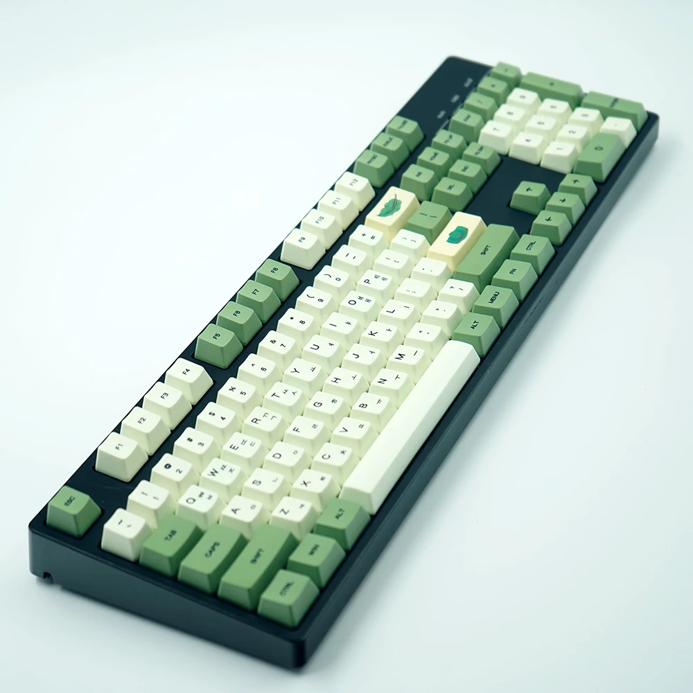 Imagem -05 - Npkc-matcha Coreano Keycaps Oem Perfil Keycap Russo Pbt Adequado para Cherry mx Teclado Interruptor Mecânico Japonês