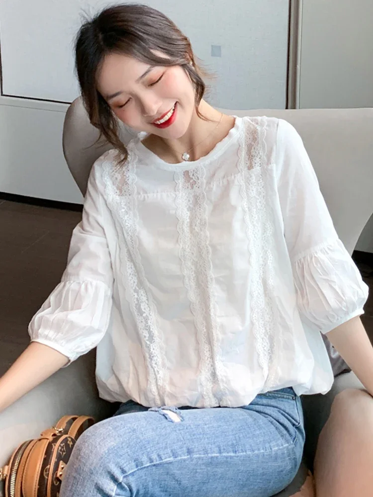 Cheap wholesale 2021 spring summer autumn new fashion casual chiffon women shirt woman female OL long sleeve blouse Vy1309