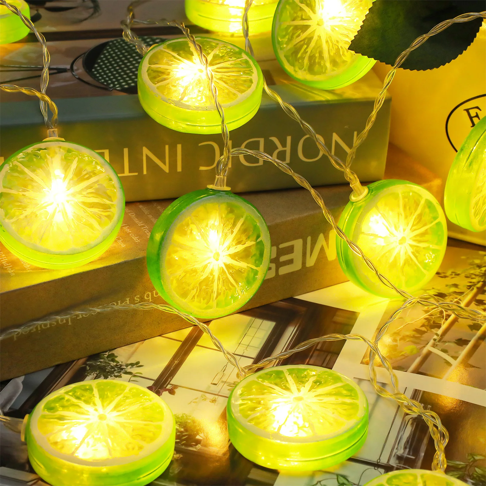 20 Leds Lime Slice String Lights 3M Waterproof Led Decor For Balcony Camping Wedding Party Diy Fairy Bottle Gift