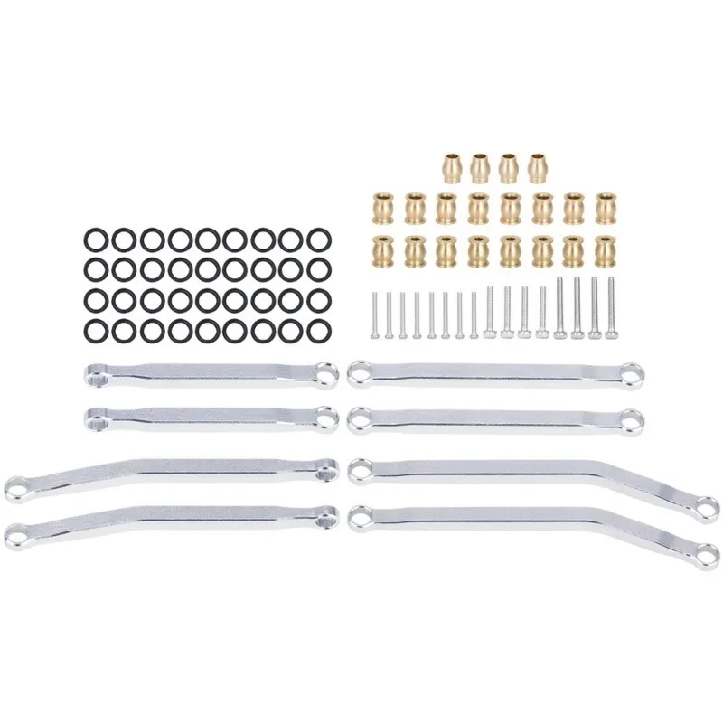 A63T-8PCS Aluminum Alloy Chassis Link Rods Set For Axial SCX10 III AXI03007 RC Crawler Car Upgrade Parts & Accessories