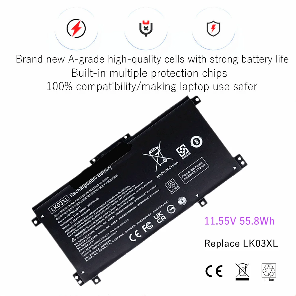 LK03XL Laptop battery For HP Envy x360 15z Series HSTNN-LB7U HSTNN-UB7O HSTNN-UB7I HSTNN-IB8M HSTNN-LB8J TPN-W127 TPN-W128