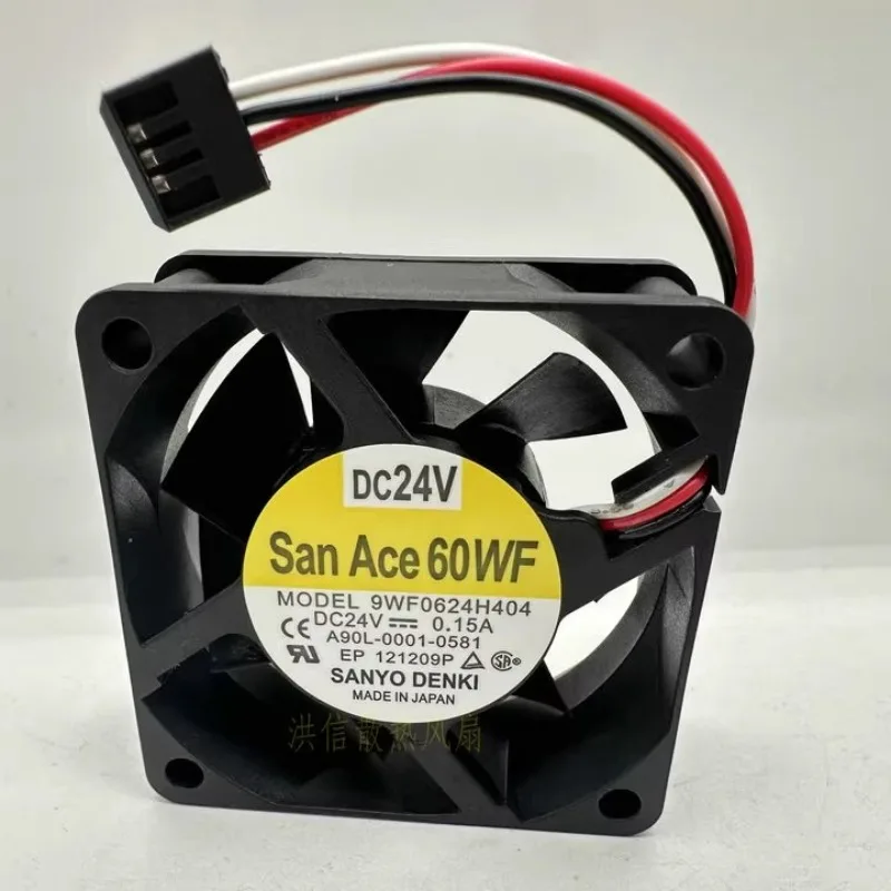 

Новый вентилятор охлаждения для A90L-0001-0581 9WF0624H404 DC24V 0,15A Вентилятор охлаждения системы FANUC 60x60x25 мм
