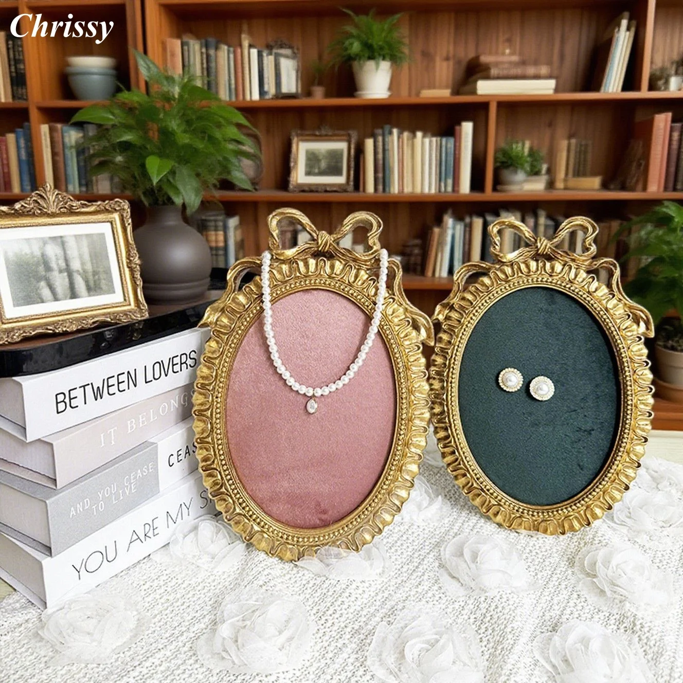 

Luxury Vintage Style Resin Jewelry Organizer, Versatile Wall/Table Display for Necklaces Earrings, French Inspired Decor