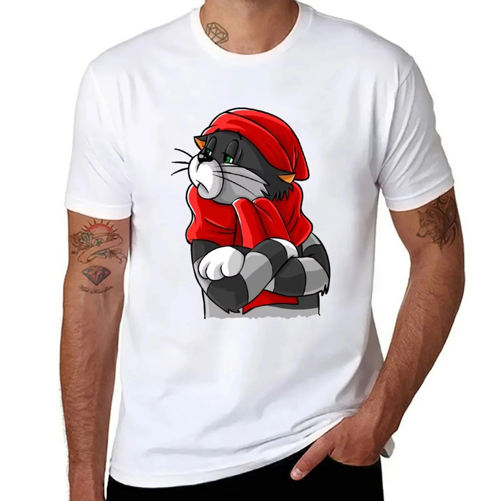 New Anime Matroskin Cat Russian Pattern Men Women T-shirt Prostokvashino Picture Unisex Shirt Short Sleeved Round Neck Tops Tees