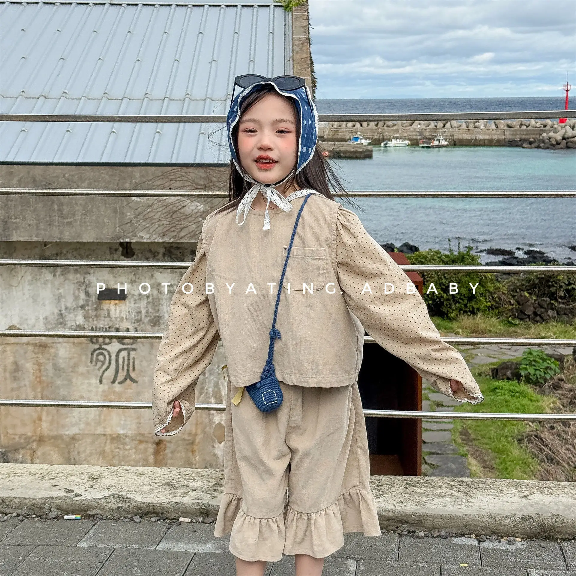 Spring Girls Set Korean Style Vest & Capri Pants Bundle Children's 2 Piece Outfit Toddler Fashion Wear Cute Spring Clothing