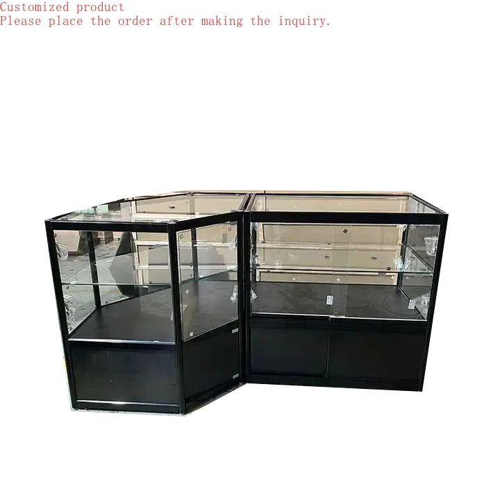 

Custom.Titanium Vitrine Display Modern Jewelry Showcase Glass Jewelry Display Cabinet Furniture for Jewelry Shop