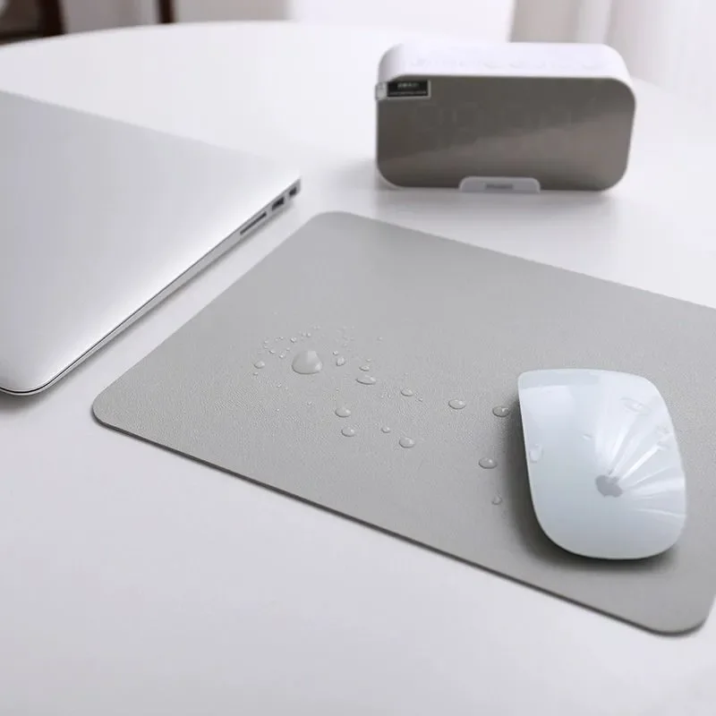 Premium PU Leather Mouse Pad Small Non Slip Gaming Mat for Laptop Waterproof Anti-Scratch Surface Easy to Clean Desk Accessory