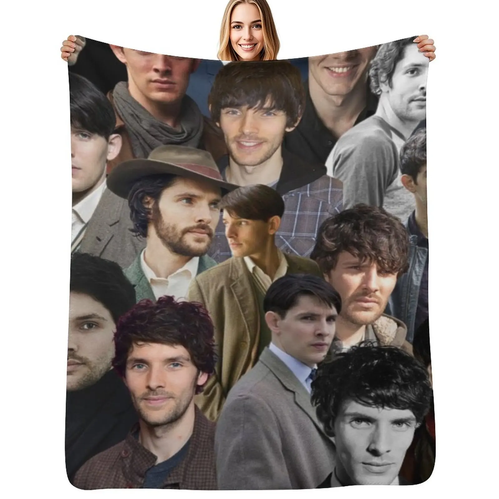 colin morgan photo collage Throw Blanket Luxurious Soft Blanket Holiday Gift for Family