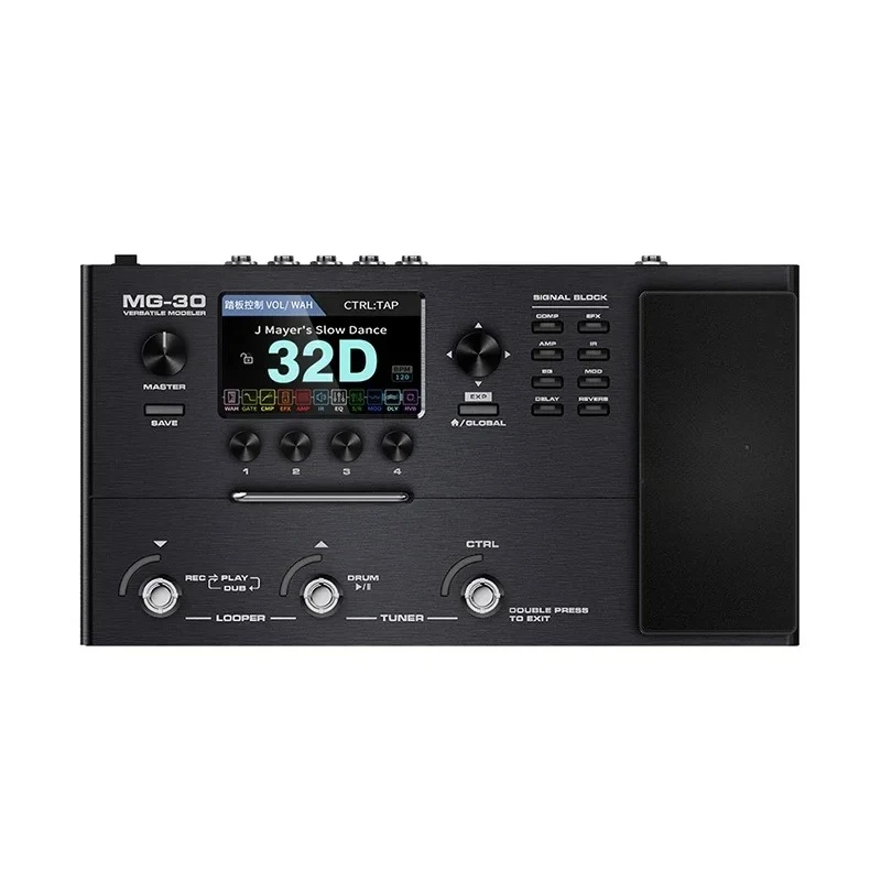 MG-30 popular guitar multi effects with pedal designed by guitarists for professional performance Pro-Level Modeling