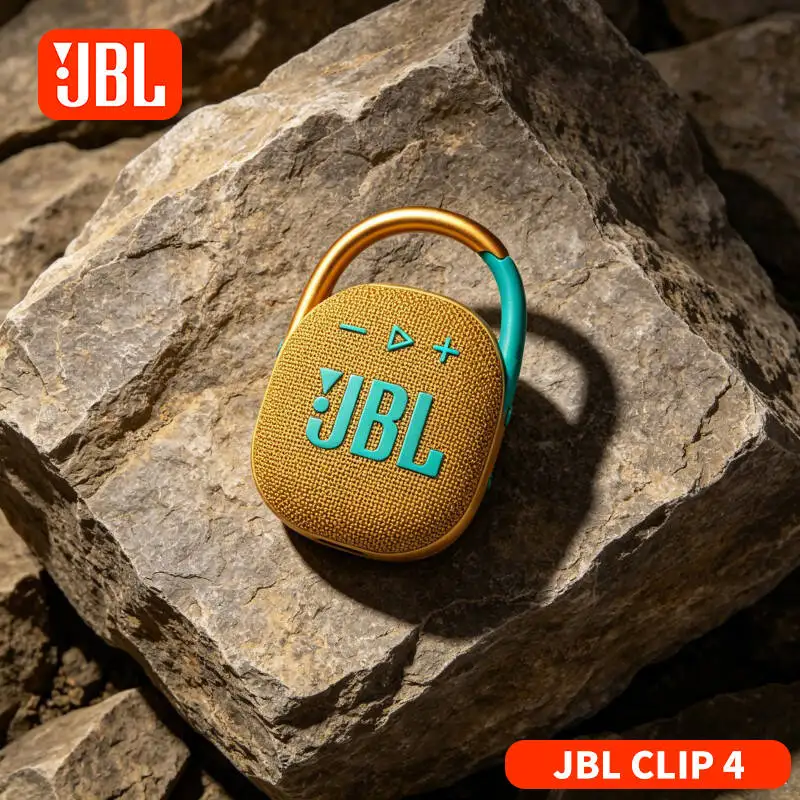 

Brand New Authentic JBL Clip 4 Hangable Portable Speaker Sweatproof Water Resistant Design For Running Cycling Outdoor Use