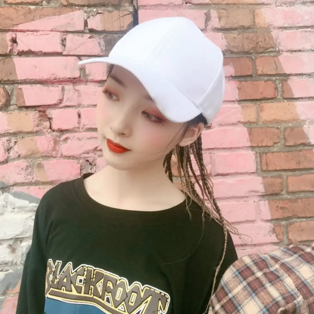 قبعة بيسبول شعر مستعار الهيب هوب قبعة ارتداء اليومي بلغت ذروتها قبعة شعر مستعار المجدل قبعة شعر مستعار اصطناعي القذرة الشعر جديلة الشمس قبعات لا تغطي الرأس بالكامل #6