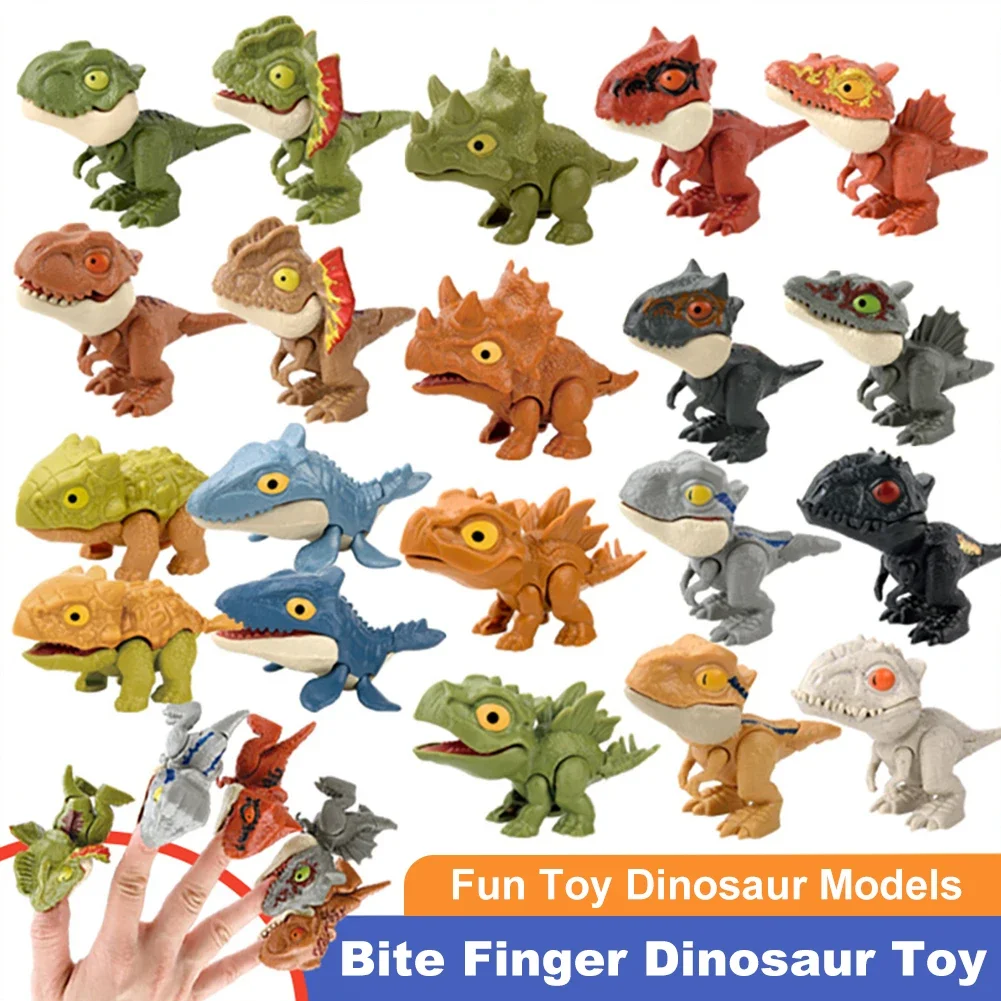 

Jurassic Dinosaur Park Finger-biting Toys Snap Squad Tyrannosaurus Dino Mini Action Figure Model Fidget Toys for Children Kid