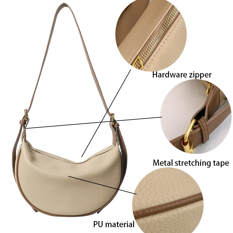 حقائب كتف نسائية فاخرة محفظة من البولي يوريثان حقيبة زلابية للهاتف المحمول للنساء حقيبة كروس للتنقل اليومي #4