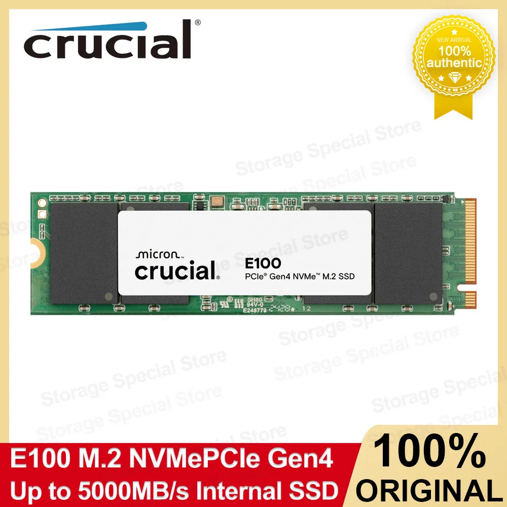 محرك أقراص الحالة الصلبة الداخلي SSD E100 M.2 NVMe PCIe Gen4 بسعة 480 جيجابايت و1 تيرا بايت و2 تيرابايت حتى 5000 ميجابايت/ثانية لأجهزة الكمبيوتر المحمول المكتبية #1