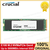 Crucial SSD E100 M.2 NVMe PCIe Gen4 Internal Solid State Drive 480GB 1TB 2TB Up to 5000MB/s Hard disk drives for Laptop Desktop