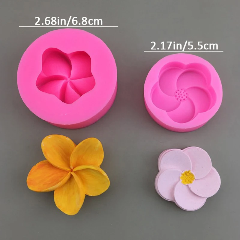 PlumBR-Moule en silicone à cinq pétales de fleurs, moule de cuisson de gâteau bricolage, Sugarcraft, chocolat Chi, gâteau har ant, outils de décoration