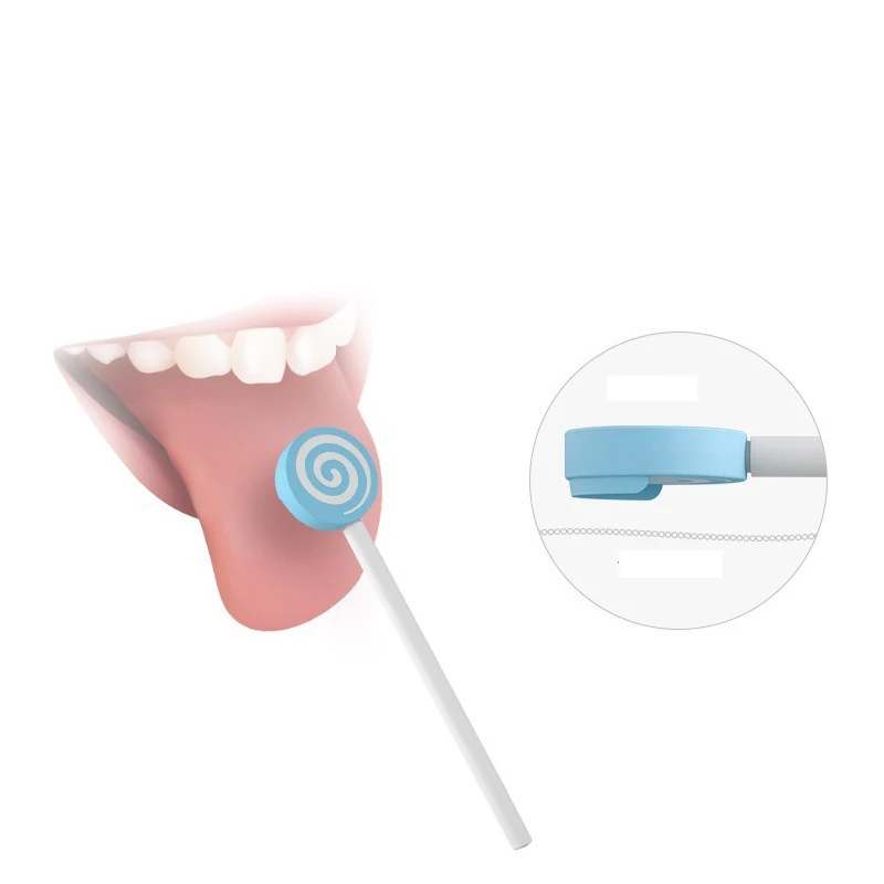 Y-Kelin Lollipop Shaped Baby Tongue Scraper Child Oral Hygiene Cleaner Remove Tongue Coating Kids Friendly Design