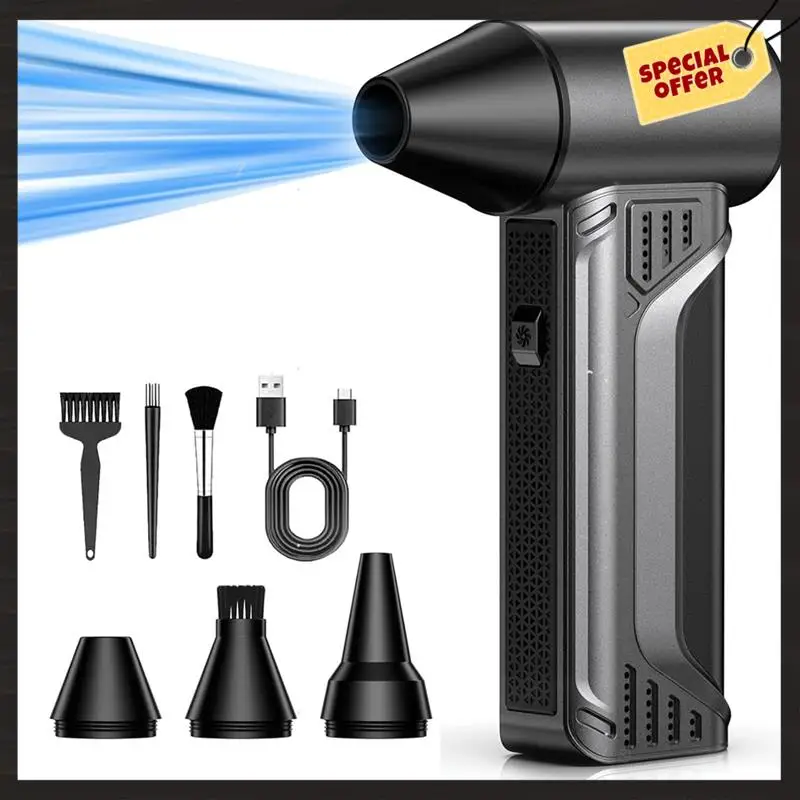 

24-Hour Delivery Rechargeable 10000Mah Battery, 180000RPM Compressed Air Duster, 3 Gears Adjustable For Keyboard/PC/Car/Outdoor