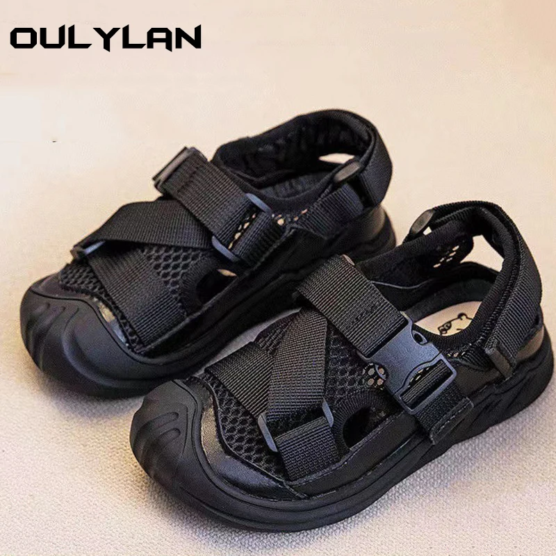 2024 New Summer Boys Casual Fashion Baotou Sandals Children\'s Sandals Student Anti-Slip Soft-soled Beach sports Sandal