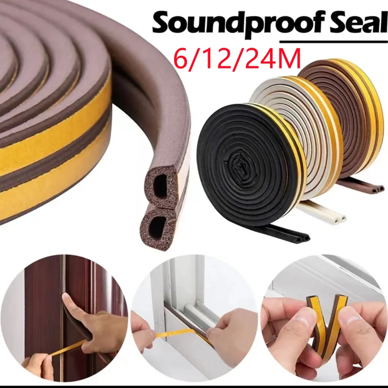 24 Meters Self Adhesive Door Window Sealing Strip Sound Insu