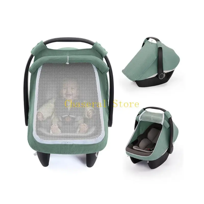 Cuerpo asiento automóvil para bebé protector completo E7CE con correas rollo y acento ventana malla, funda