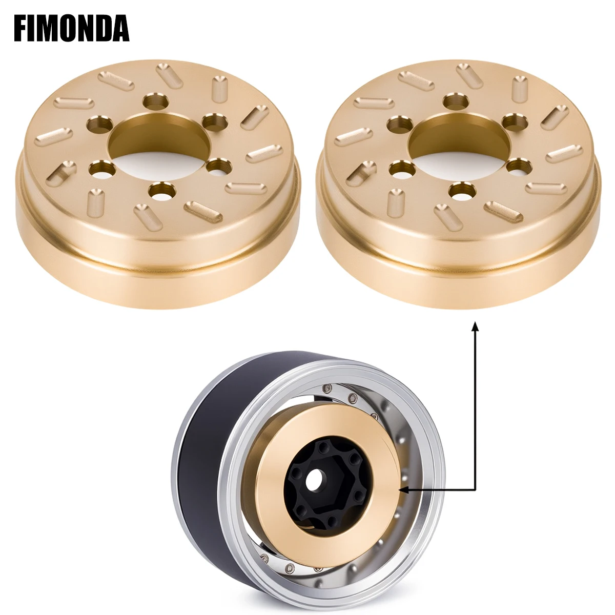 62 g/Stück Messing interne Radgewichte für 1,9"/2,2" Felgen, kompatibel mit Axial SCX10 90046 TRX4 TRX6 1/10 RC Teile (2/4 Stück)