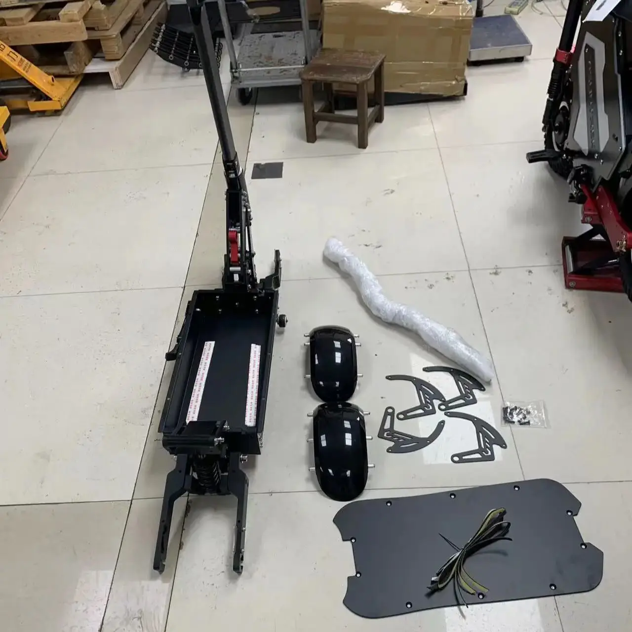 High Quality Electric Scooter Frame Body Aluminum Alloy Build Own E Scooters Accessories C-Shape Fork Foldable With Fender