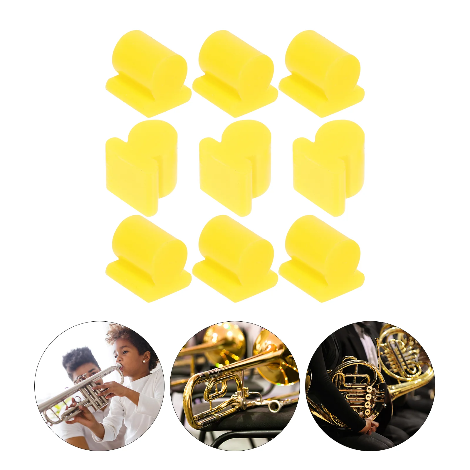 

20 Pcs Musical Instrument Mute Pad Sound Reducer Simple Bumper Muffler Trombone Practice Silica Gel