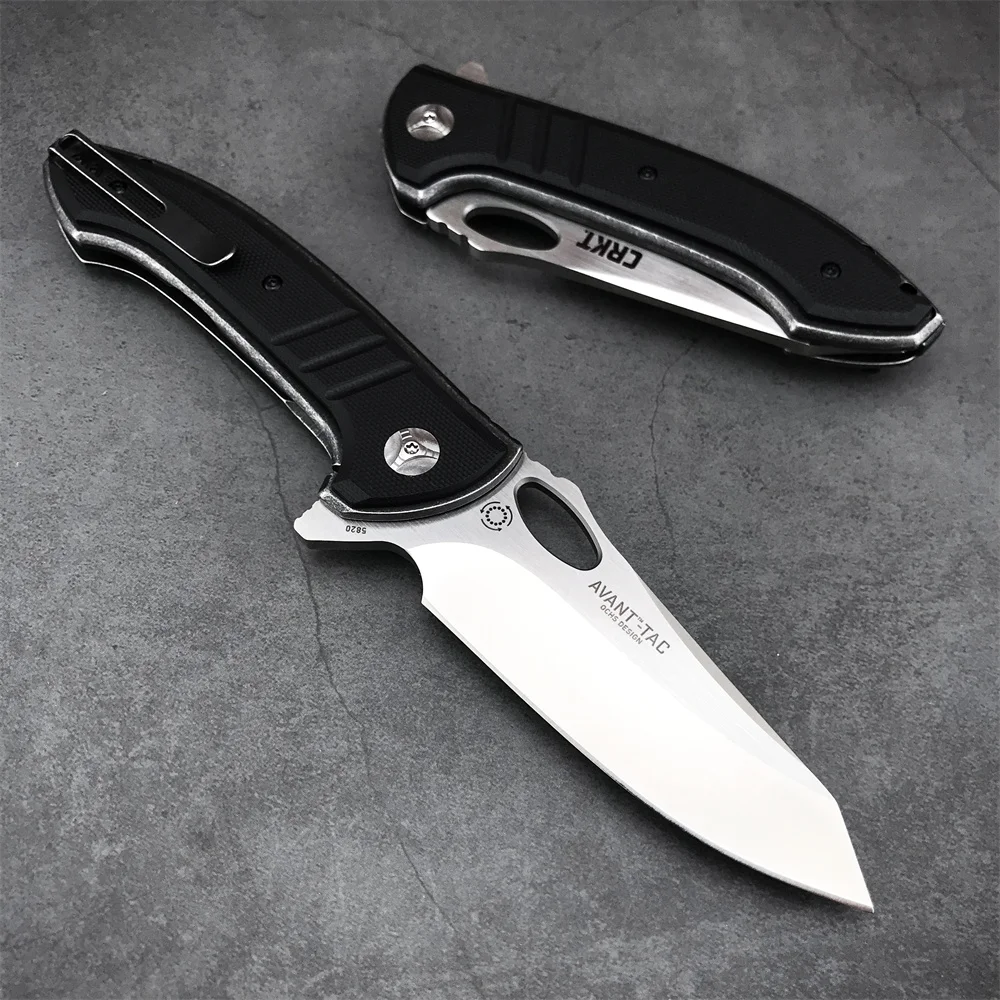 CR 5820 Ball Bearing Quick Open Pocket Folding Knife 8Cr13MoV Blade Stainless Steel & G10 Handle Outdoor Camping Hunting Knife