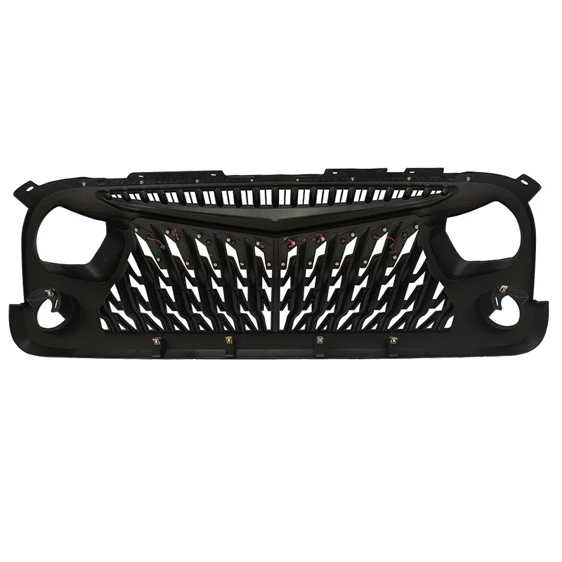 Neueste Offroad 4x4 Stoßstangen-Renn gitter mit LED für Jeep Wrangler JK 2007-2017abs mattschwarzes Frontgrill-Zubehör