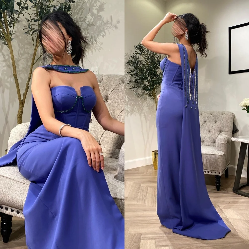 

Jiayigong High Quality Exquisite Jersey Beading Sequined Clubbing A-line Strapless Bespoke Occasion Gown Long DressesEvening