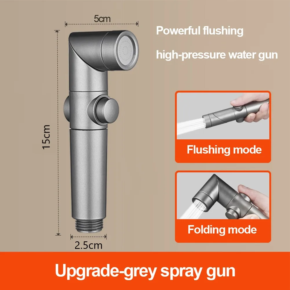 Compact Portable Sprayer for Toilet Use Featuring Stop Button and Multimode Rinse Nozzle for Targeted Cleaning
