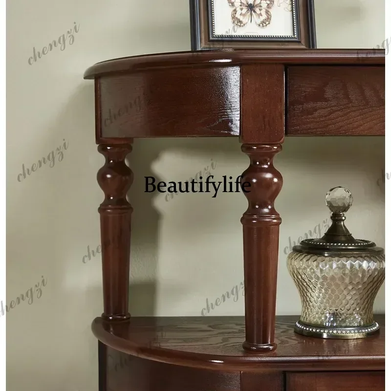 American Vintage Console Tables Design Entryway With Drawers Traditional Console Tables Elegant Aesthetic Meuble Salon Furnit