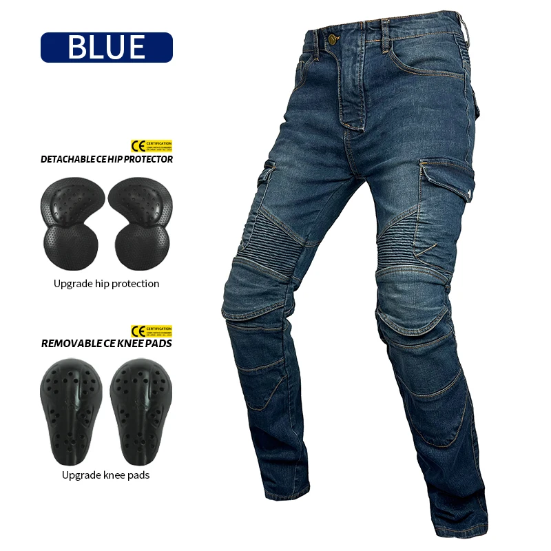 Moto Jeans Motorcycle Pants Motorcycle Jeans Protective Gear Riding Touring Motorbike Trousers With Protect Gears Summer Women - Image 2