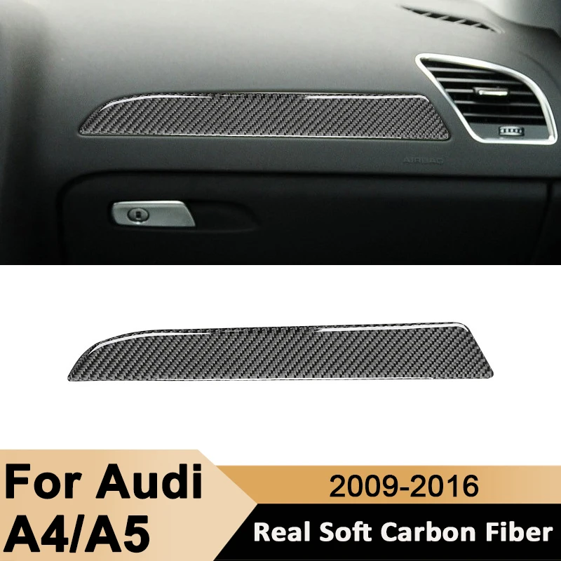 

For Audi A4 A5 2009-2016 Carbon Fiber Auto Co-Pilot Dash Panel Trim Strip Decorative Sticker Car Interior Accessories