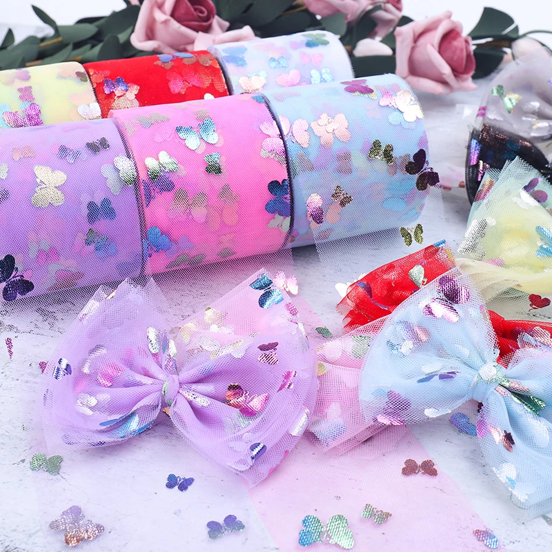 60mm(4.5m/bag) Organza Ribbon Wrapping Christmas Party Home DIY Gift Packaging Wedding Decoration Tapes DIY Tulle Ribbon