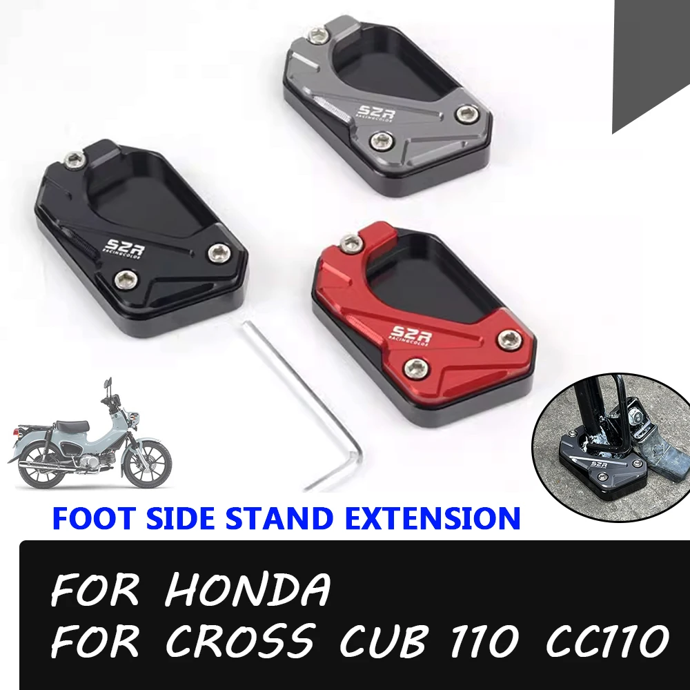 

For CC110 Foot Side Stand Pad For Honda CC110 110 Cross Cub 110 CC 110 2023 Kickstand Enlarge Plate Enlarger Extension Support