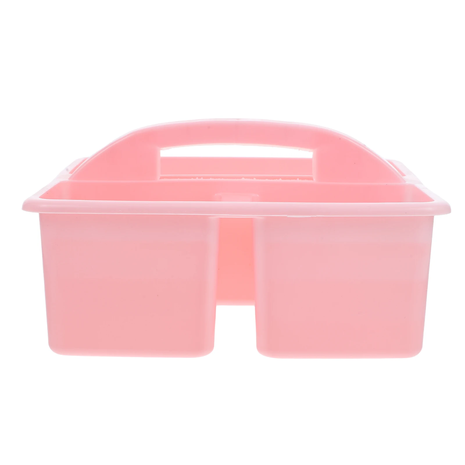 Portable Compartmented Storage Basket Bathroom Cleaning Caddy Stationery Pink Classroom Utility