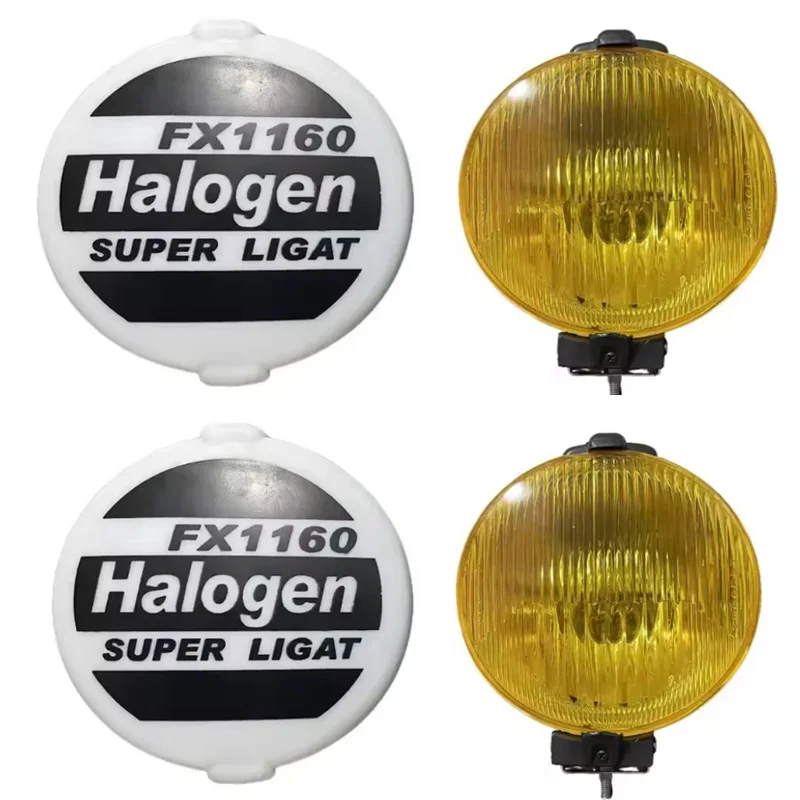 

2pcs 12V 55W White Yellow 6 " FX1160 Halogen Sport Round Light Work Light Fog Lamp Truck SUV Off road jeep 4x4
