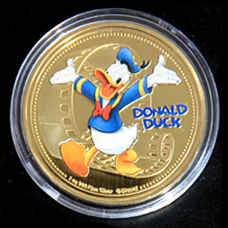 New cartoon character Mickey commemorative medal Donald duck Gao Fei Daisy Minnie Wishing reward collection craft gift wholesale