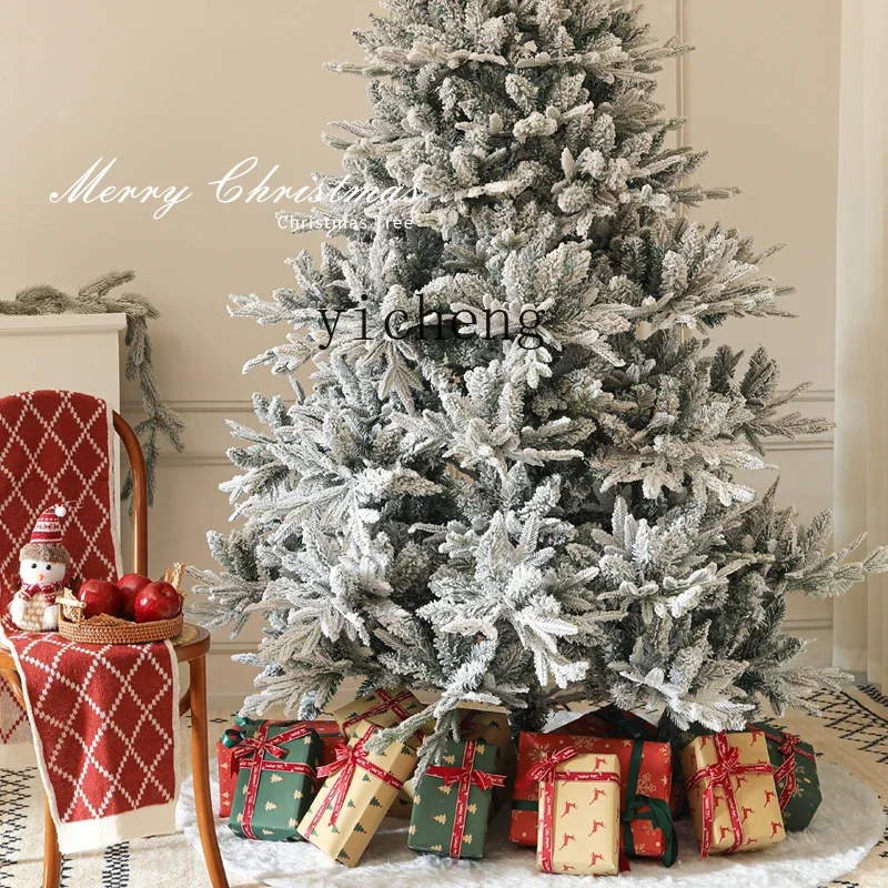 XL white Christmas tree home large pe snow Internet celebrities high-end Christmas decoration scene layout