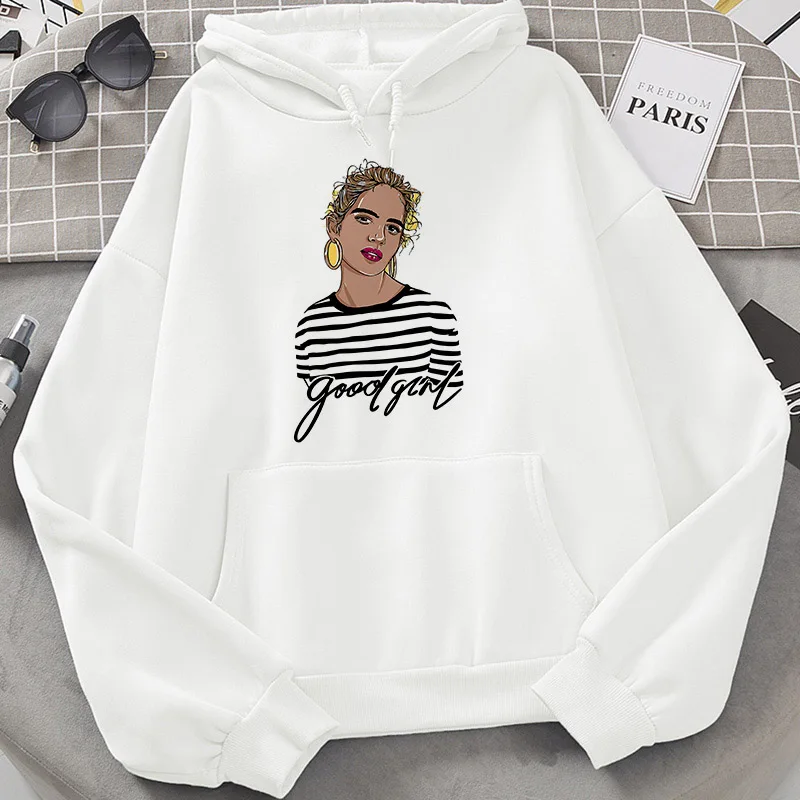 Solid Womens Hoody Loose Vintage Clothes Autumn Casual Hoodies Fleece New Crewneck Women Pocket Pullovers Female Sweatshirt Tops