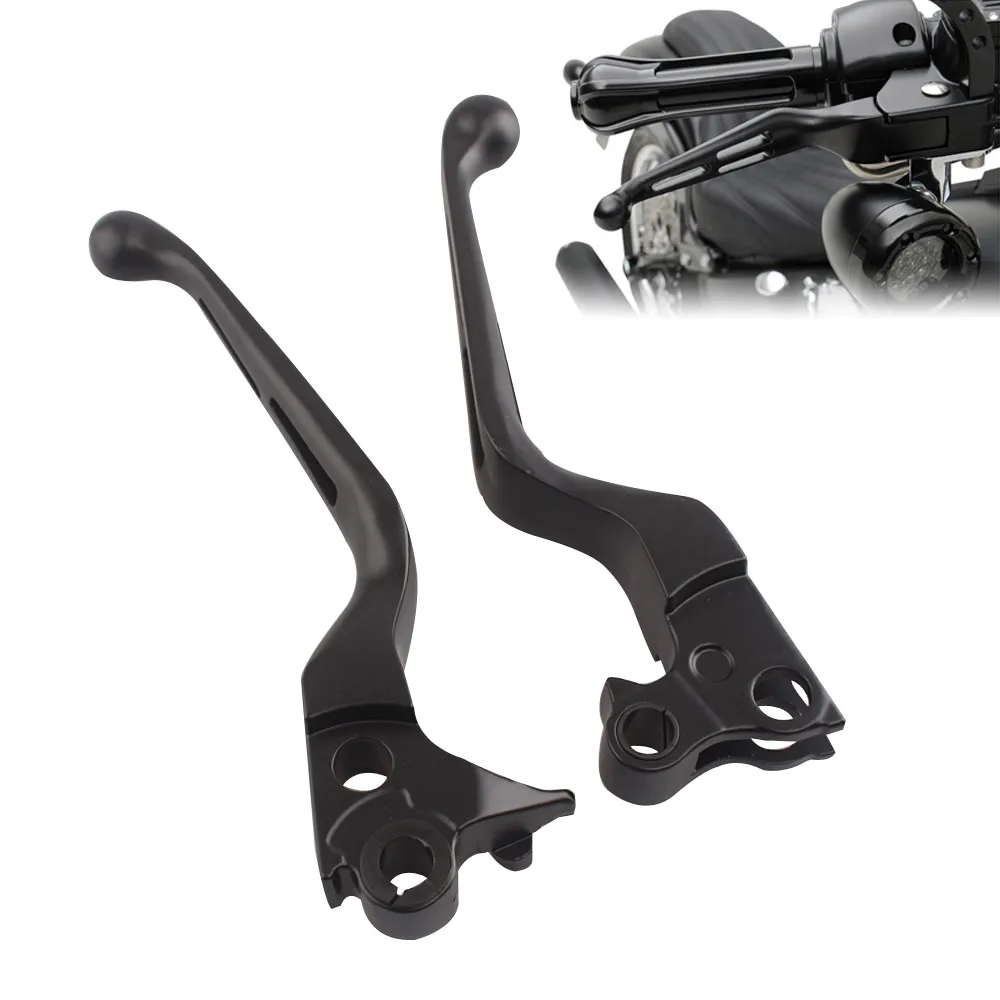 

1 Pair Motorcycle Hand Control Handlebar Front Brake Clutch Levers Aluminum Black For Harley Dyna Touring Softail Sportster